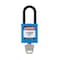 Brady Padlock, Keyed Different, Nylon, Blue, 1 1/2 in Shackle Height, 1 1/2 in Body Width, 1 No. of Keys SDPL-BLU-38PL-KD - alternate 1