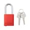 Brady Padlock, Keyed Different, Aluminum, Red, 1 1/2 in Shackle Height, 1 1/2 in Body Width SDAL-RED-38ST-KD - alternate 1