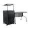 National Public Seating Desk and Lectern, 24 in D X 41 in H, 68 in W X Plastic, Charcoal TWP - alternate 3