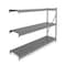 Tennsco Add-On Bulk Storage Rack, 24 in D, 96 in W, 3 Shelves, Gray 6940 - alternate 1