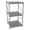 Tennsco Starter Bulk Storage Rack, 48 in D, 48 in W, 3 Shelves, Gray 6940 - alternate 1