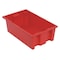 Quantum Storage Systems Stack & Nest Storage Container, 3.7 gal, 18 in L x 11 in W x 6 in H, Red, Polyethylene SNT180RD - alternate 1