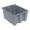 Quantum Storage Systems Stack & Nest Storage Container, 9 gal, 19-1/2 in L x 15-1/2 in W x 10 in H, Gray, Polyethylene SNT190GY - alternate 1