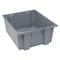 Quantum Storage Systems Stack & Nest Storage Container, 15 gal, 23-1/2 in L x 19-1/2 in W x 10 in H, Gray, Polypropylene SNT225GY - alternate 1