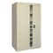 Sandusky Lee Combo Wardrobe Storage Cabinet, 72 in H, 46 in W, 24 in D, Recessed Pull, Keyed, Putty, 4 Shelves EA4R462472-07 - alternate 1
