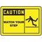 Accuform Safety Label, 3 1/2 in H, 5 in W, Vinyl, Horizontal Rectangle, English, LSTF605VSP, PK5 LSTF605VSP - alternate 1