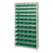 Quantum Storage Systems Steel Bin Shelving, 18 in D x 74 in H x 36 in W, 12 Shelves, Green WR12-104GN - alternate 1
