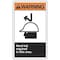 Accuform Hard Hat Label, 5 in Height, 3 1/2 in Width, Vinyl, Vertical Rectangle, English LPPE302VSP - alternate 1