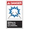 Accuform Safety Label, 5 in Height, 3 1/2 in Width, Vinyl, Vertical Rectangle, English LWLD001VSP - alternate 1