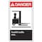 Accuform Danger Sign Label, 5 in H, 3 1/2 in W, Vinyl, Vertical Rectangle, English, LVHR001VSP, PK5 LVHR001VSP - alternate 1
