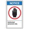 Accuform Safety Label, 5 in Height, 3 1/2 in Width, Vinyl, Vertical Rectangle, English LADM800VSP - alternate 1