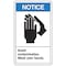 Accuform Notice Label, Wash Your Hands, 5x3-1/2, Adhesive Vinyl, 5/PK LRST800VSP - alternate 1