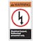 Accuform Label, 5 in Height, 3 1/2 in English, LELC335VSP, PK5 LELC335VSP - alternate 1