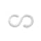 Zoro Select S-Hook for Plastic Chain Barrier, White, 2 3/10 in Length, Gloss 50301-10 - alternate 1