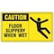 Accuform Safety Label, 3 1/2 in H, 5 in W, Vinyl, Horizontal Rectangle, English, LSTF604VSP, PK5 LSTF604VSP - alternate 1