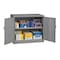 Tennsco Shelving Storage Cabinet, 42 in H, 48 in W, 18 in D, Swing, Keyed, Medium Gray, 2 Shelves, 0 Drawers J1842A MED GREY - alternate 1