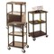 Zoro Select Utility Cart with Lipped Plastic Shelves, Polyethylene, 400 lb Load Capacity, 3 Shelves, 24 in L LP34E-B - alternate 2
