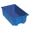 Quantum Storage Systems Stack & Nest Storage Container, 3.7 gal, 18 in L x 11 in W x 6 in H, Blue, Polyethylene SNT180BL - alternate 1