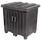 Myton Industries Bulk Container 23 cu ft Volume Cap., 42 in L, 34 in W, 42 in H, Plastic, Black MTH-4BLACK - alternate 1