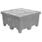 Myton Industries Bulk Container 18 cu ft Volume Cap., 44 in L, 44 in W, 23 in H, Plastic, Gray MTG-1GRAY - alternate 1