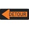 Lyle Detour Left Traffic Sign, 18 in Height, 48 in Width, Aluminum, Horizontal Rectangle, English M4-10L-48HA - alternate 2