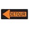 Lyle Detour Left Traffic Sign, 18 in Height, 48 in Width, Aluminum, Horizontal Rectangle, English M4-10L-48HA - alternate 1