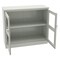 Tennsco Shelving Storage Cabinet, 42 in H, 48 in W, 18 in D, Swing, Keyed, Light Gray, 2 Shelves, 0 Drawers CVDJ1842A LIGHT GREY - alternate 1