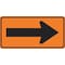 Lyle Arrow Traffic Sign, 24 in Height, 48 in Width, Aluminum, Horizontal Rectangle, No Text W1-6-BO-48HA - alternate 3