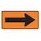 Lyle Arrow Traffic Sign, 24 in Height, 48 in Width, Aluminum, Horizontal Rectangle, No Text W1-6-BO-48HA - alternate 1