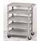 Zoro Select Utility Cart with Lipped Plastic Shelves, Polyethylene, 300 lb Load Capacity, 5 Shelves, 24 in L BC50-B - alternate 2