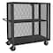 Durham Mfg Welded Mesh Security Cart with Adjustable Shelves, 2,000 lb Capacity, 32 in W x 66 1/2 in L x HTL-3060-DD-1AS-95 - alternate 1