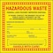 Accuform Hazardous Waste Label, Red/Yellow, PK100, MHZW20PSC MHZW20PSC - alternate 1