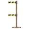 Tensabarrier Barrier Post with Belt, Black/Yellow Diagonal, 7 1/2 ft Length, 38 in Post Height, No Legend 889T2U-2P-2P-STD-NO-D4X-C - alternate 1