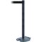 Tensabarrier Barrier Post with Belt, Black, 7 1/2 ft Length, 38 in Post Height, No Legend, Black Wrinkle RB1-89-89-STD-NO-B9X-C - alternate 1