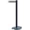 Tensabarrier Barrier Post with Belt, Black/White Horizontal, 7 1/2 ft Length, 38 in Post Height, No Legend RB1-89-89-STD-NO-S3X-C - alternate 1