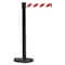 Tensabarrier Barrier Post with Belt, Red/White Diagonal, 7 1/2 ft Length, 38 in Post Height, No Legend RB1-89-89-STD-NO-D3X-C - alternate 2