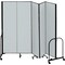 Screenflex Partition, 9 Ft 5 In W x 4 Ft H, Grey CFSL405-DG - alternate 1