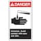 Accuform Label, 5 in H, 3 1/2 in W, Vinyl, Vertical Rectangle, English, LCHL008VSP, PK5 LCHL008VSP - alternate 1