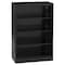 Tennsco 4-Shelf Bookcase, All Welded Steel 55"x36" Black BC18-52-BLACK - alternate 1