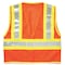 Kishigo 2XL Class 2 High Visibility Vest, Orange 1055-2X - alternate 4