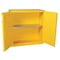 Jamco Hazardous Material Storage Cabinet, 30 gal, 1 Shelves, Steel, 43 in W x 44 in H x 18 in D, Yellow BS30YP - alternate 2