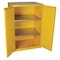 Jamco Hazardous Material Storage Cabinet, 90 gal, 2 Shelves, Steel, 43 in W x 65 in H x 34 in D, Yellow BS90YP - alternate 2