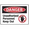 Electromark Danger Sign, 7 in Height, 10 in Width, Vinyl, English S177FF - alternate 1
