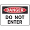 Electromark Danger Sign, 7 in Height, 10 in Width, Vinyl, English S144FF - alternate 1