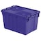 Orbis Attached Lid Container, 13.46 gal Volume Cap., 21 3/4 in L, 15 1/4 in W, 12 7/8 in H, Plastic, Blue FP183 Blue - alternate 1