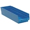 Quantum Storage Systems Shelf Storage Bin, Polypropylene, Blue, 4 in H, 6 5/8 in W, 17 7/8 in L QSB104BL - alternate 3