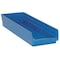 Quantum Storage Systems Shelf Storage Bin, Polypropylene, Blue, 4 in H, 8 3/8 in W, 23 5/8 in L QSB114BL - alternate 3