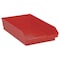 Quantum Storage Systems Shelf Storage Bin, Polypropylene, Red, 4 in H, 11 1/8 in W, 17 7/8 in L QSB110RD - alternate 3