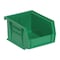Quantum Storage Systems Hang & Stack Storage Bin, Polypropylene, Green, 3 in H, 4 1/8 in W, 5 3/8 in L QUS210GN - alternate 1