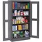 Tennsco Shelving Storage Cabinet, 72 in H, 36 in W, 24 in D, Swing, Keyed, Medium Gray, 4 Shelves, 0 Drawers CVD7224 MED GREY - alternate 1